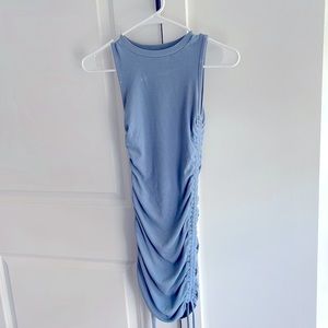 Baby blue scrunch dress